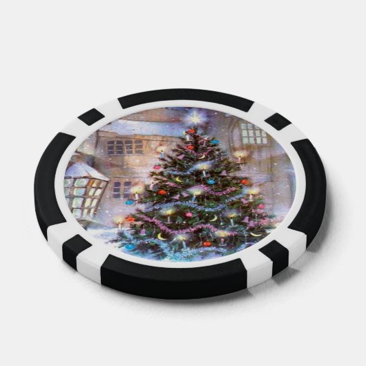 kerstboom pokerchips (Enkel)