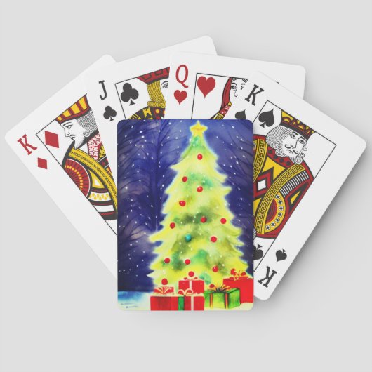 kerstboom pokerkaarten (Achterkant)