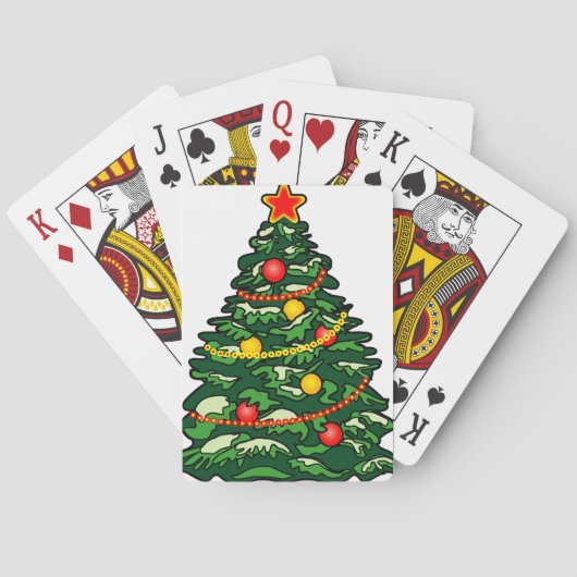 kerstboom pokerkaarten (Achterkant)