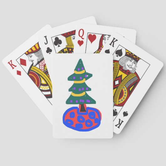Kerstboom Pokerkaarten (Achterkant)