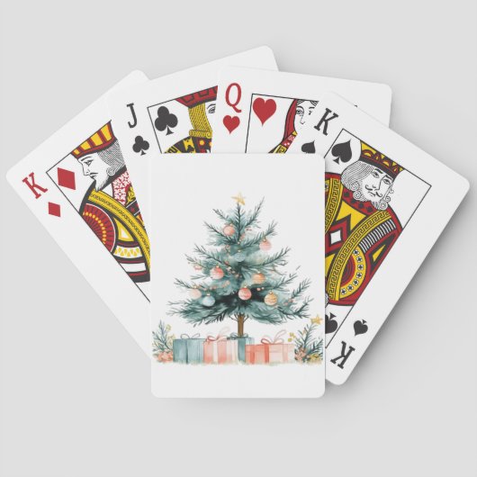 Kerstboom pokerkaarten (Achterkant)