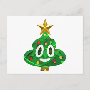 kerstboom Poop Emoji Feestdagenkaart