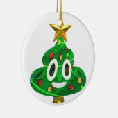 kerstboom Poop Emoji Keramisch Ornament (Rechts)