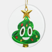 kerstboom Poop Emoji Keramisch Ornament (Links)