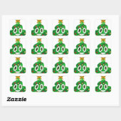 kerstboom Poop Emoji Vierkante Sticker (Vel)