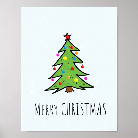 Kerstboom Poster (Voorkant)