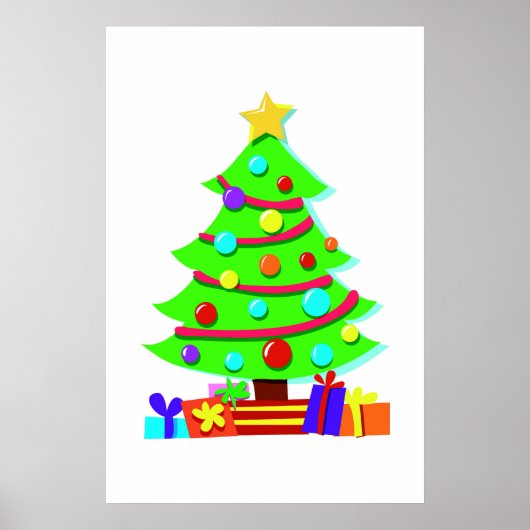 kerstboom poster (Voorkant)