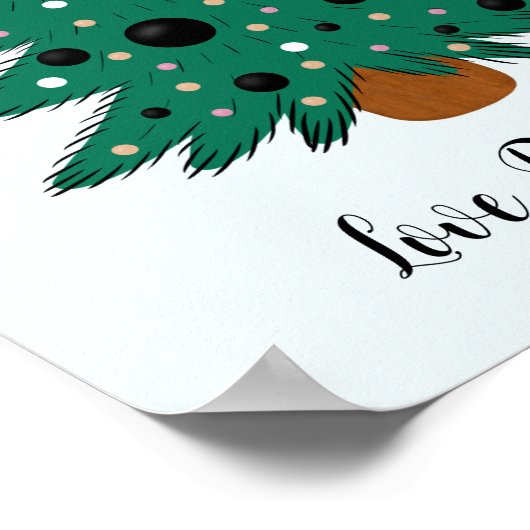 Kerstboom Poster (Hoek)