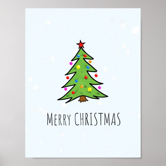 Kerstboom Poster (Voorkant)