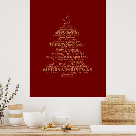 kerstboom poster (Keuken)