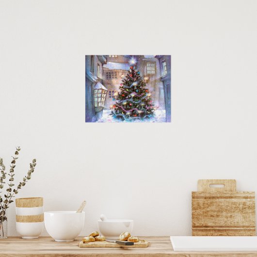 kerstboom  poster (Keuken)