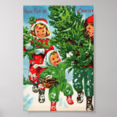 Kerstboom Poster Krijgen (Voorkant)