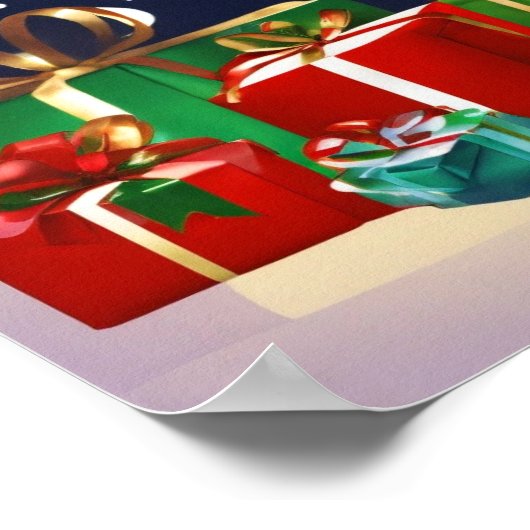 Kerstboom poster papier (Hoek)