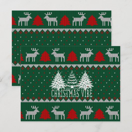 Kerstboom postkaart voor kerstvreugde (Voorkant / Achterkant)