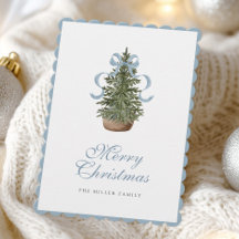 Kerstboom Preppy Strik Blauwe Kerst