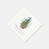 Kerstboom Preppy Strik Blauwe Kerst Servet (Hoek)