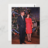 Kerstboom President John Kennedy & Jacqueline Briefkaart (Voorkant / Achterkant)