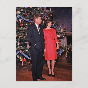 Kerstboom President John Kennedy & Jacqueline Briefkaart