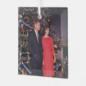Kerstboom President John Kennedy & Jacqueline Glas Ornament (Voorkant links)