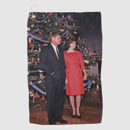 Kerstboom President John Kennedy & Jacqueline Golfhanddoek (Voorkant)