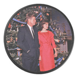 Kerstboom President John Kennedy & Jacqueline Hockey Puck