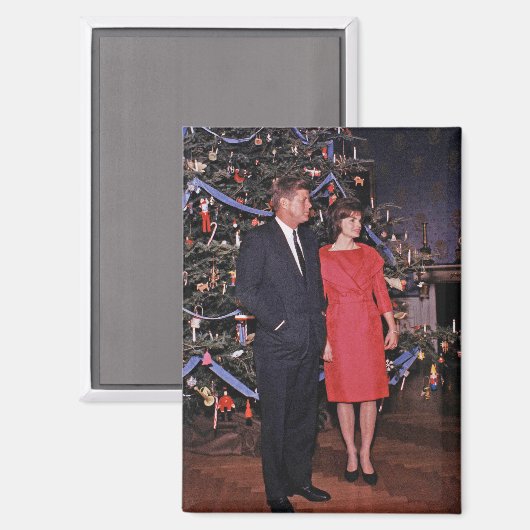 Kerstboom President John Kennedy & Jacqueline Magneet (Voorkant / Achterkant)