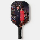 Kerstboom President John Kennedy & Jacqueline Pickleball Paddle (Achterkant)