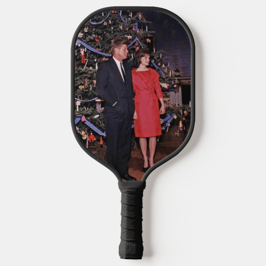 Kerstboom President John Kennedy & Jacqueline Pickleball Paddle (Achterkant)