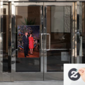 Kerstboom President John Kennedy & Jacqueline Raamsticker (Kantoordeur)