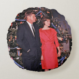 Kerstboom President John Kennedy & Jacqueline Rond Kussen