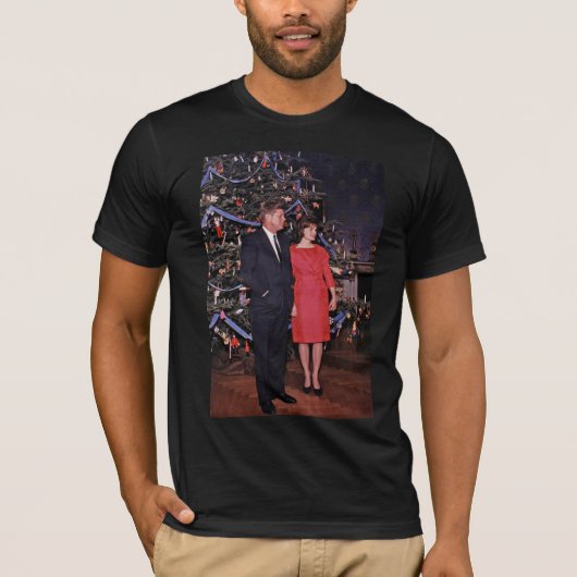 Kerstboom President John Kennedy & Jacqueline T-shirt (Voorkant)