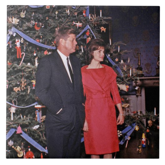 Kerstboom President John Kennedy & Jacqueline Tegeltje (Voorkant)