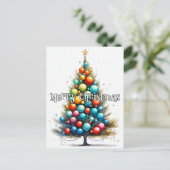 Kerstboom | Prettig Kerstfeest Briefkaart (Staand voorkant)