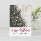 Kerstboom Prettig Kerstfeest Feestdagenkaart (Staand voorkant)