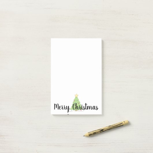 Kerstboom Prettig Kerstfeest Post-it® Notes (Op bureau)