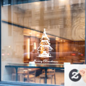 Kerstboom Prettig Kerstfeest | Vakantie  Raamsticker (Cafe Raam)