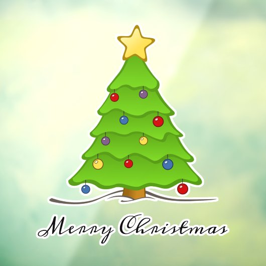 Kerstboom Prettig Kerstfeest | Vakantie Raamsticker (Vel 3)