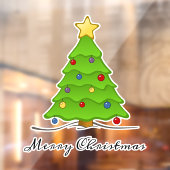 Kerstboom Prettig Kerstfeest | Vakantie Raamsticker (Vel 2)