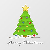 Kerstboom Prettig Kerstfeest | Vakantie Raamsticker (Vel)