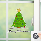 Kerstboom Prettig Kerstfeest | Vakantie Raamsticker (Huis)