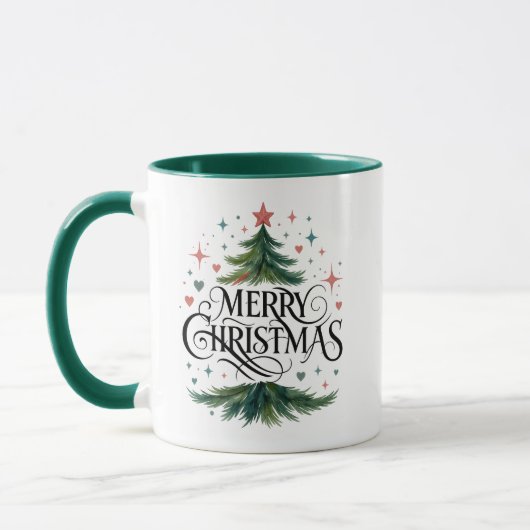 Kerstboom Prettig Kerstmis Koffiemok Mok (Links)