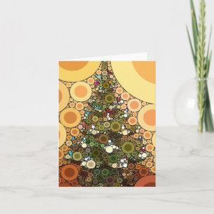 Kerstboom Prettige feestdagen cirkelmozaïek Kaart