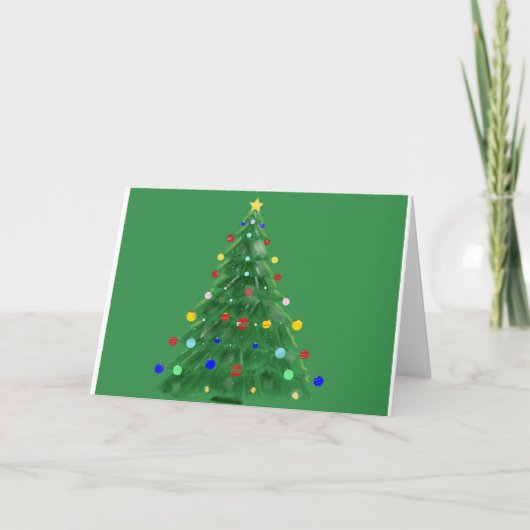 Kerstboom - Prettige Feestdagen Kaart (Voorkant)