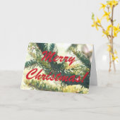 KERSTBOOM PRETTIGE KERSTEN KAART (Gele Bloem)