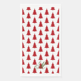 Kerstboom Print Gastenhanddoek Servet
