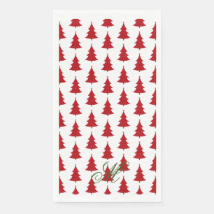 Kerstboom Print Gastenhanddoek Servet