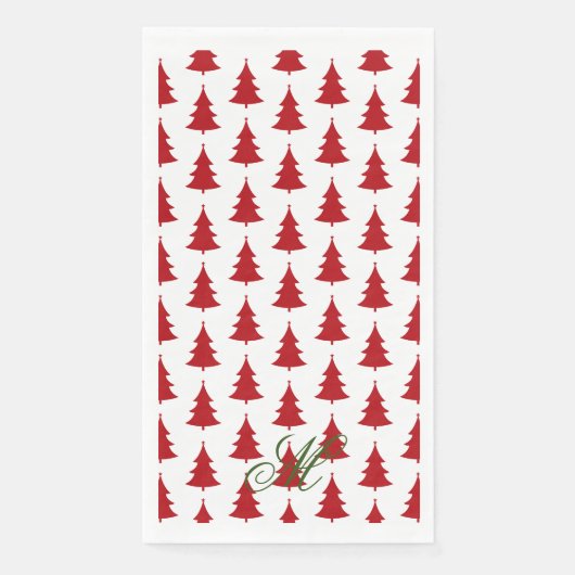 Kerstboom Print Gastenhanddoek Servet (Voorkant)