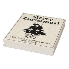 Kerstboom - Print je eigen kerst Kaarten Rubberstempel