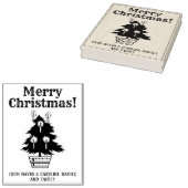 Kerstboom - Print je eigen kerst Kaarten Rubberstempel (Gestempeld)