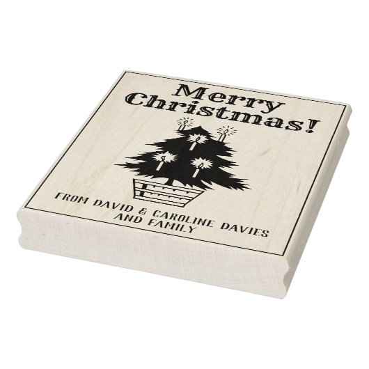 Kerstboom - Print je eigen kerstkaarten Rubberstempel (Stempel)
